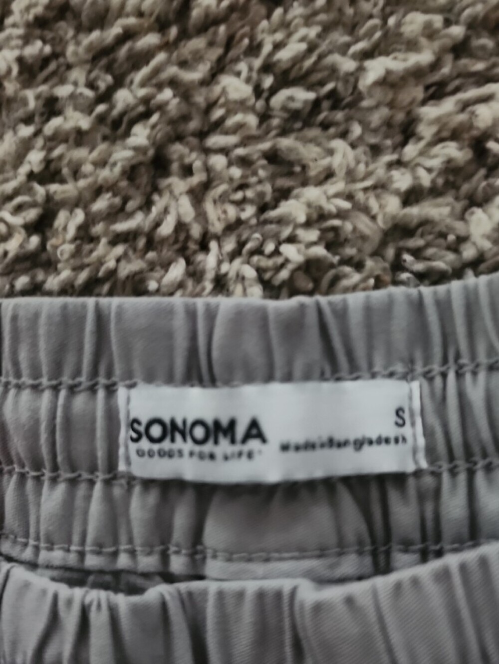 Sonoma Men's Light Gray Drawstring Shorts - Picture 2 of 3